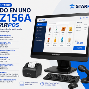 COMPUTADOR TODO EN UNO VZ156A (Sistema operativo Android, RAM 8GB Disco 65GB